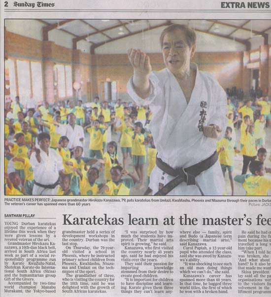 news coverage - Karatekas learn at the Masters Feet 1a