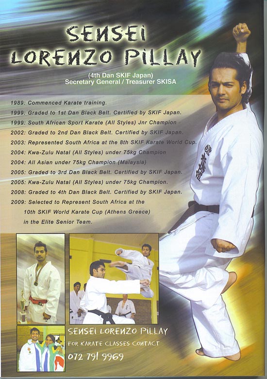 Sensei Lorenzo Pillay